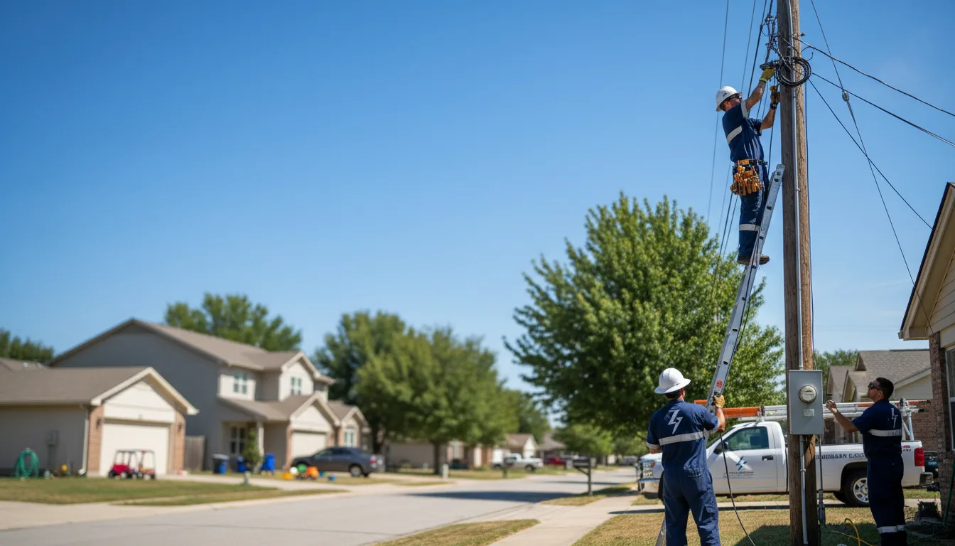 Residential electrician providing installation services in Warren, TX